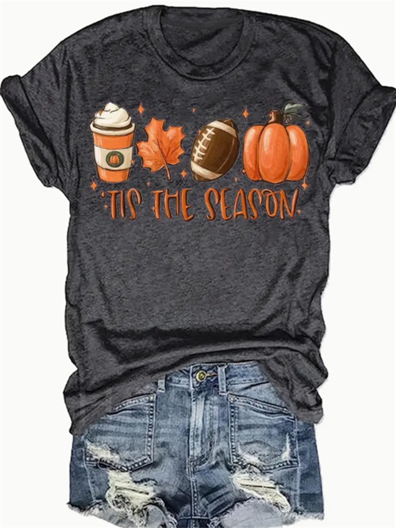 Halloween Skeleton & Letter Print Casual T-shirt, Crew Neck Short Sleeve Top For Spring & Summer, Women's Clothing