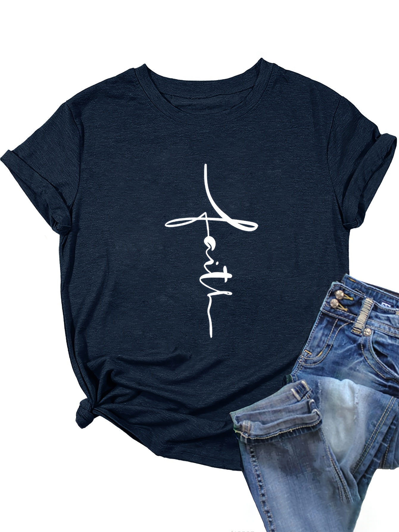 Women's Casual T-shirt, Short Sleeve Running Sports Top, Women's Activewear