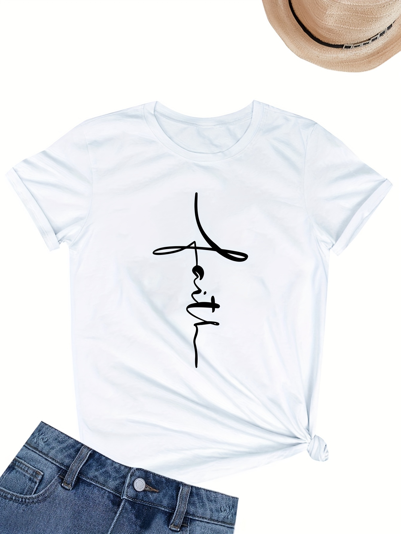 Women's Casual T-shirt, Short Sleeve Running Sports Top, Women's Activewear