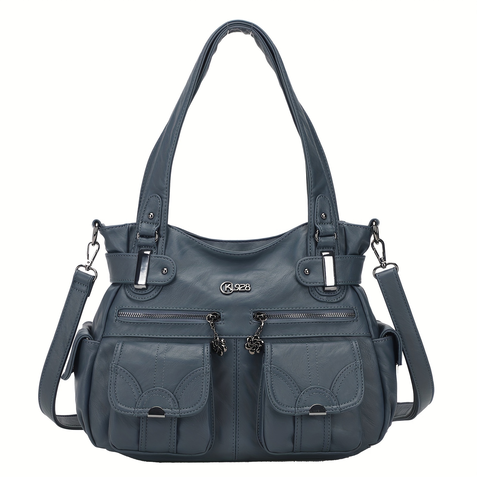 Purses And Handbags For Women Large Hobo Shoulder Bags Soft PU Leather Multi-Pocket Tote Bag