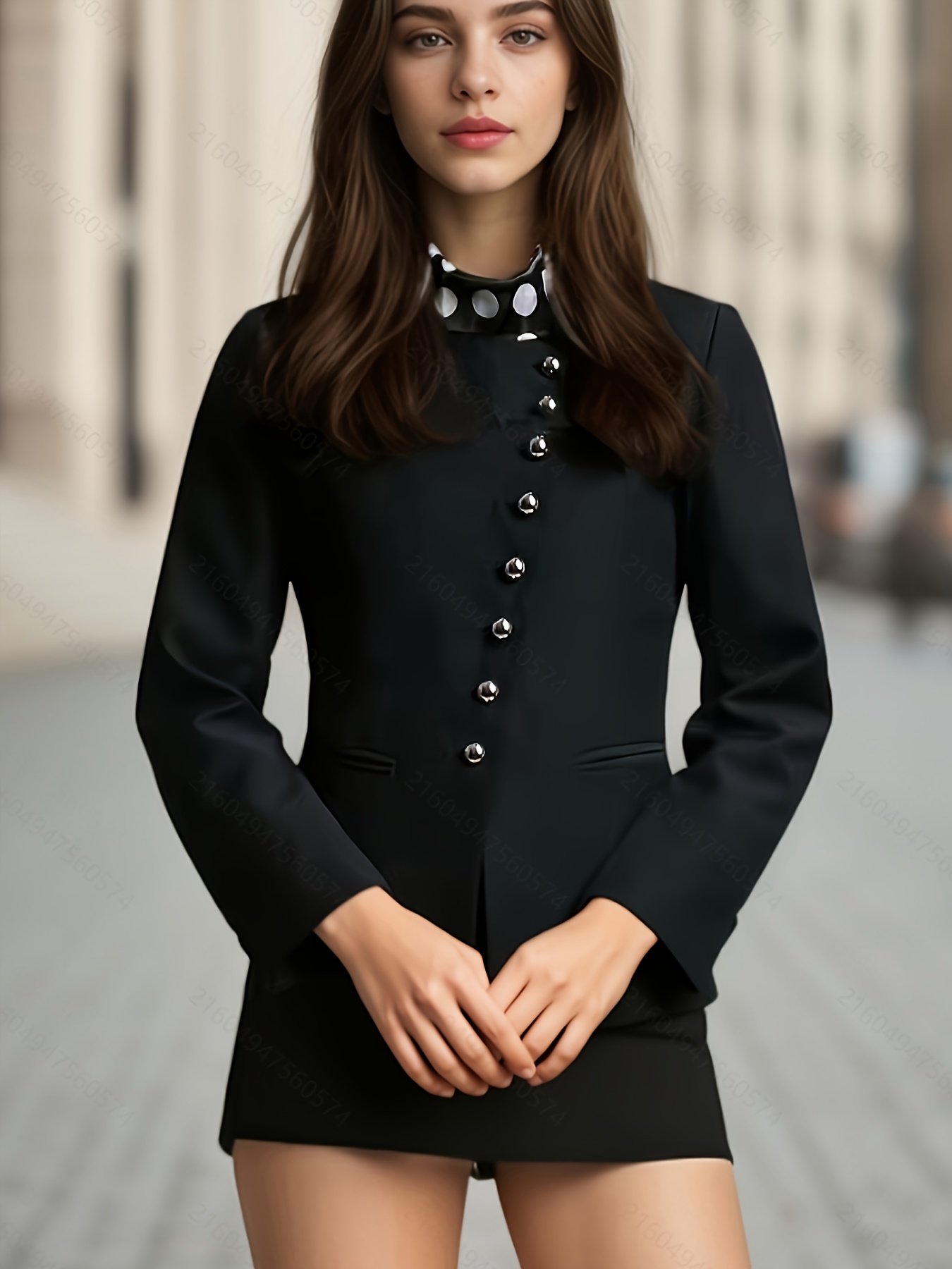 Thin Black Blouse Cardigan Women Early Spring 20024 New Simple With Foreign Style Design Sense Slim Sweet Tide