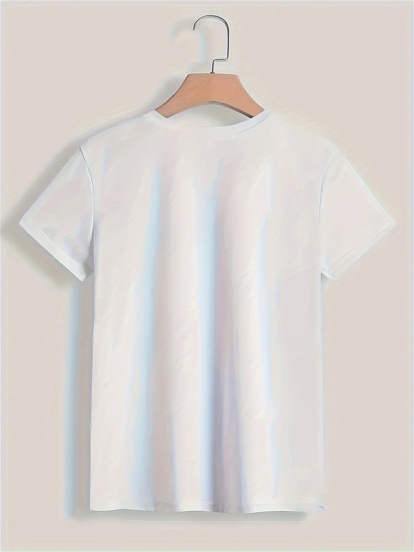 Shark Print Crew Neck T-shirt, Casual Short Sleeve Top For Spring & Summer, Women's Clothing