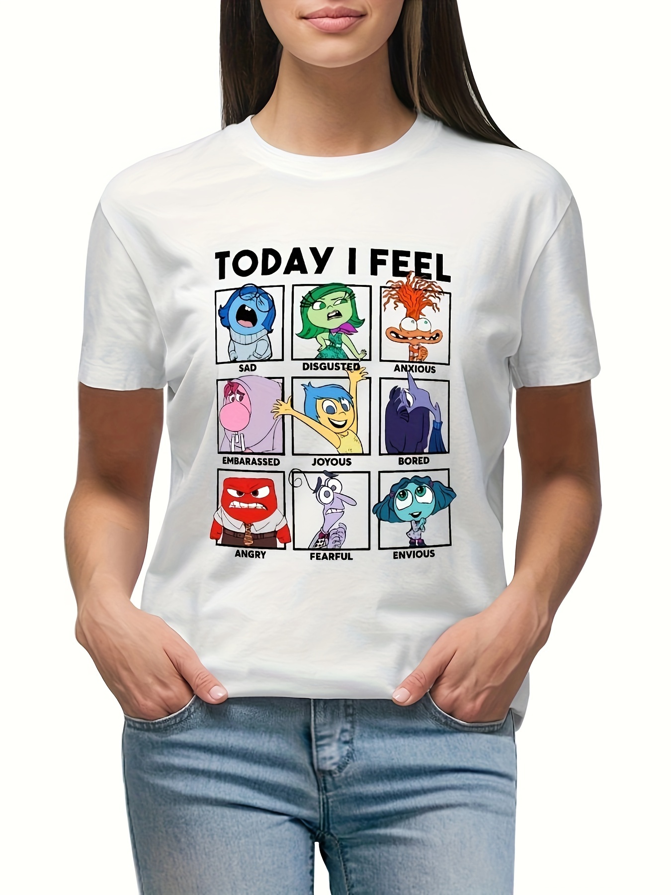 Women's Summer Simple Print Graphic Casual Sports Crew Neck Short Sleeve T-shirt, Women's Plus Size Clothings