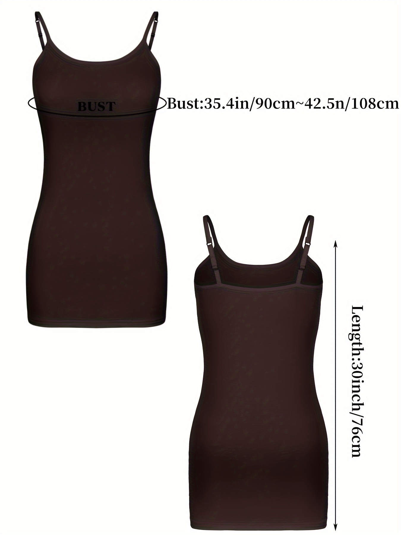 3 Packs Solid Spaghetti Strap Top, Elegant Backless Off Shoulder Slim Long Length Camisole For Summer, Women's Clothing