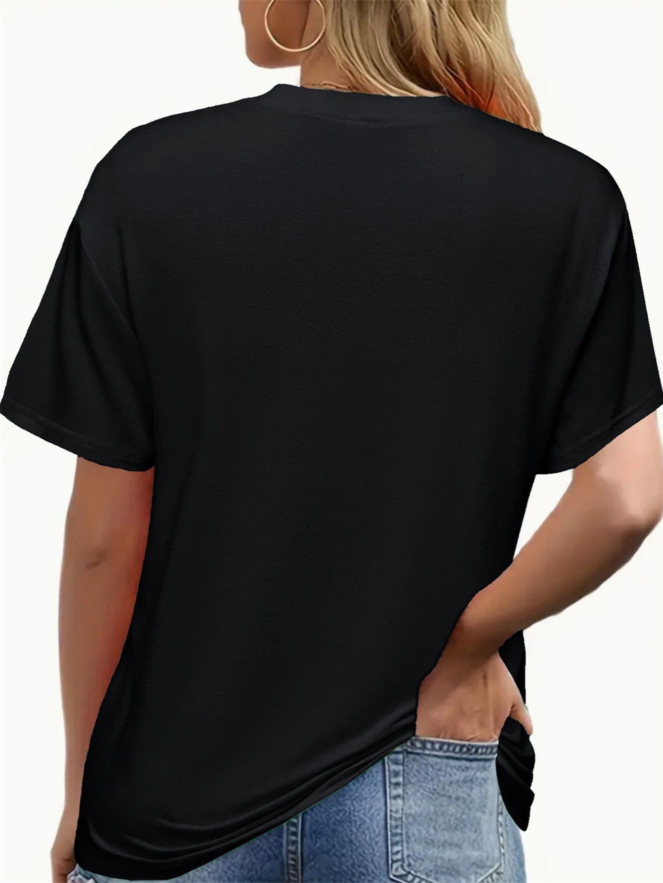 Fashionable Womens Graphic Print T-Shirt - Casual Short Sleeve Crew Neck Top - Lightweight & Breathable for Spring & Summer Wardrobe