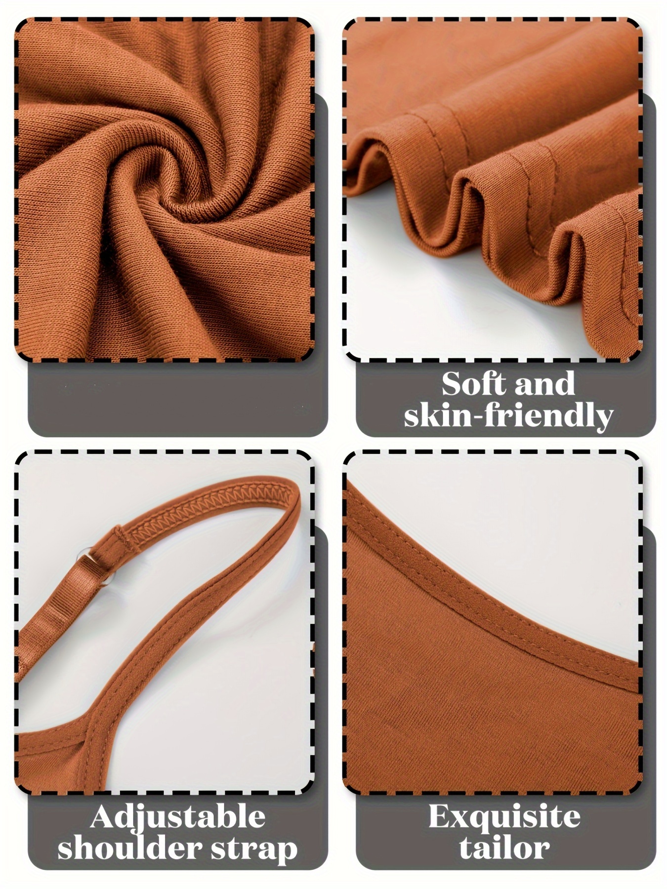 3 Packs Solid Spaghetti Strap Top, Elegant Backless Off Shoulder Slim Long Length Camisole For Summer, Women's Clothing