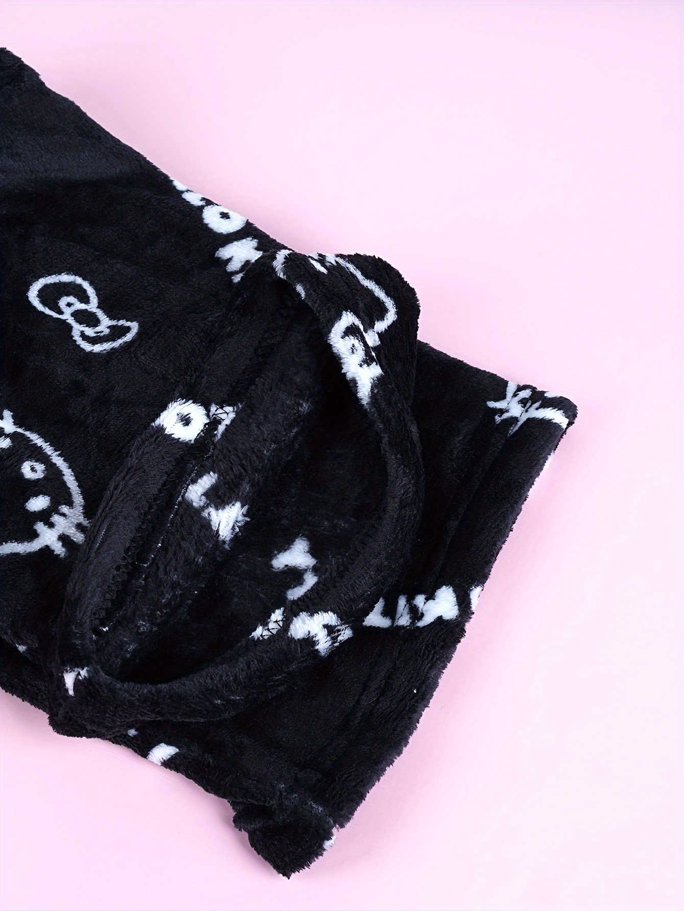 Authorized Sanrio Flannel Pajamas Kawaii Sanrio Hello Kitty WOMEN'S Casual Home Pants, Warm White Wool Cartoon Animation, Autumn Fashion Gift