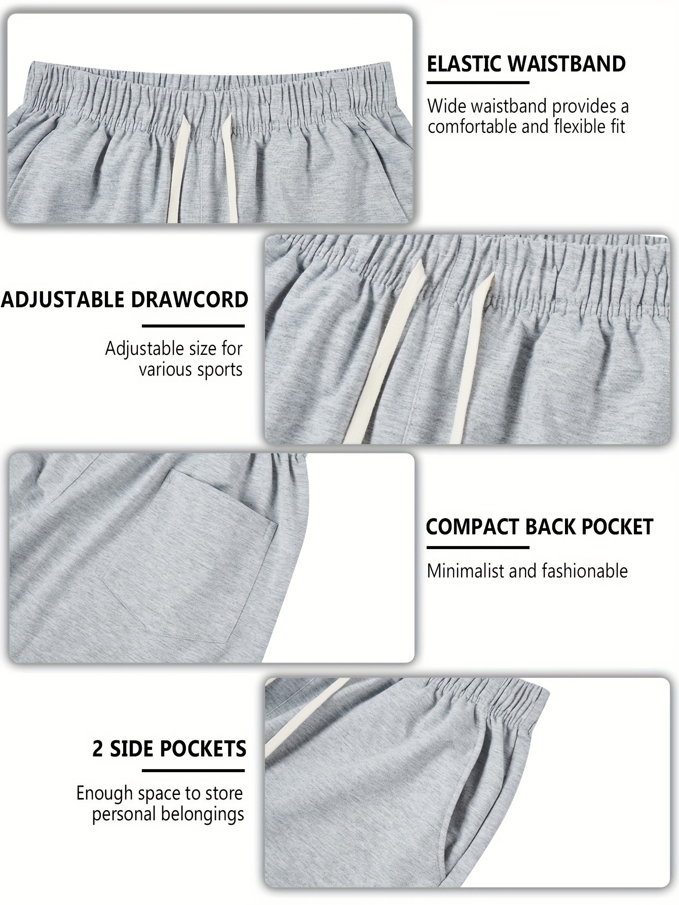 Women's Spring and Summer Casual Pocket Drawstring Shorts, the Fabric Is Lightweight and Breathable, Casual and Versatile, Comfortable and Fit
