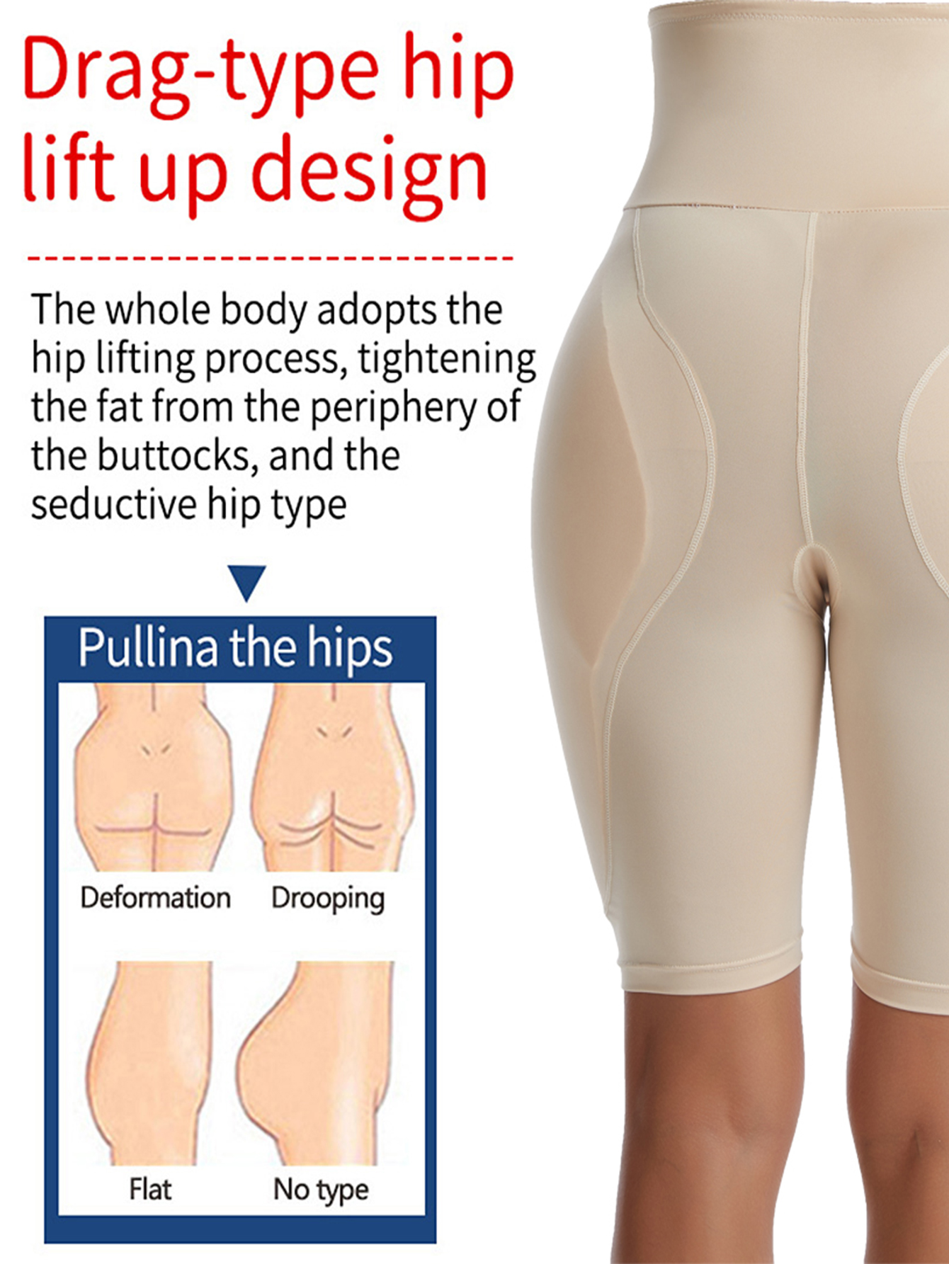 1 PC Adjustable High Waist Flat Angle Shapewear Pants Women Tummy Control High Elastic Daily Postpartum Shapewear Panties