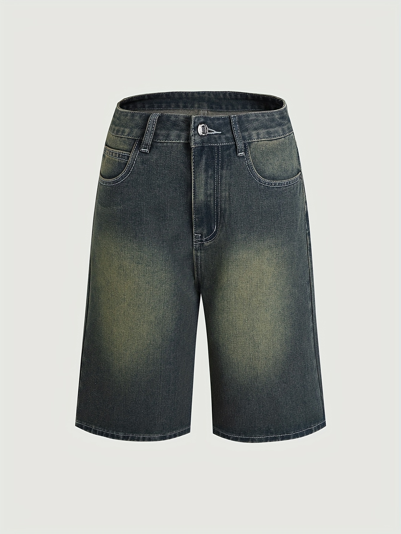 Womens Fashion Denim Shorts - Distressed Wash, Sequin Embroidered Pockets, Casual Summer Jean Shorts with Comfortable Fit, Stylish Design, and Versatile Style for Outdoor Activities