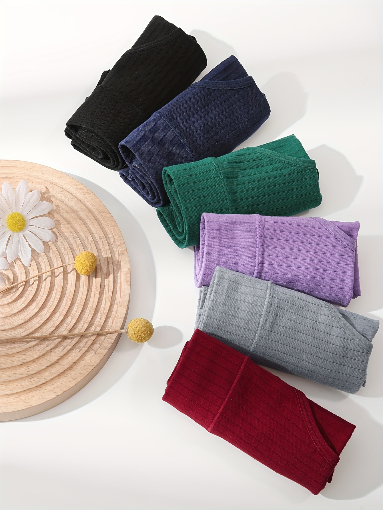 6-Pack Women's Striped Mid-Rise Comfort Briefs, Simple Style, Stretch Underwear, Breathable Panties