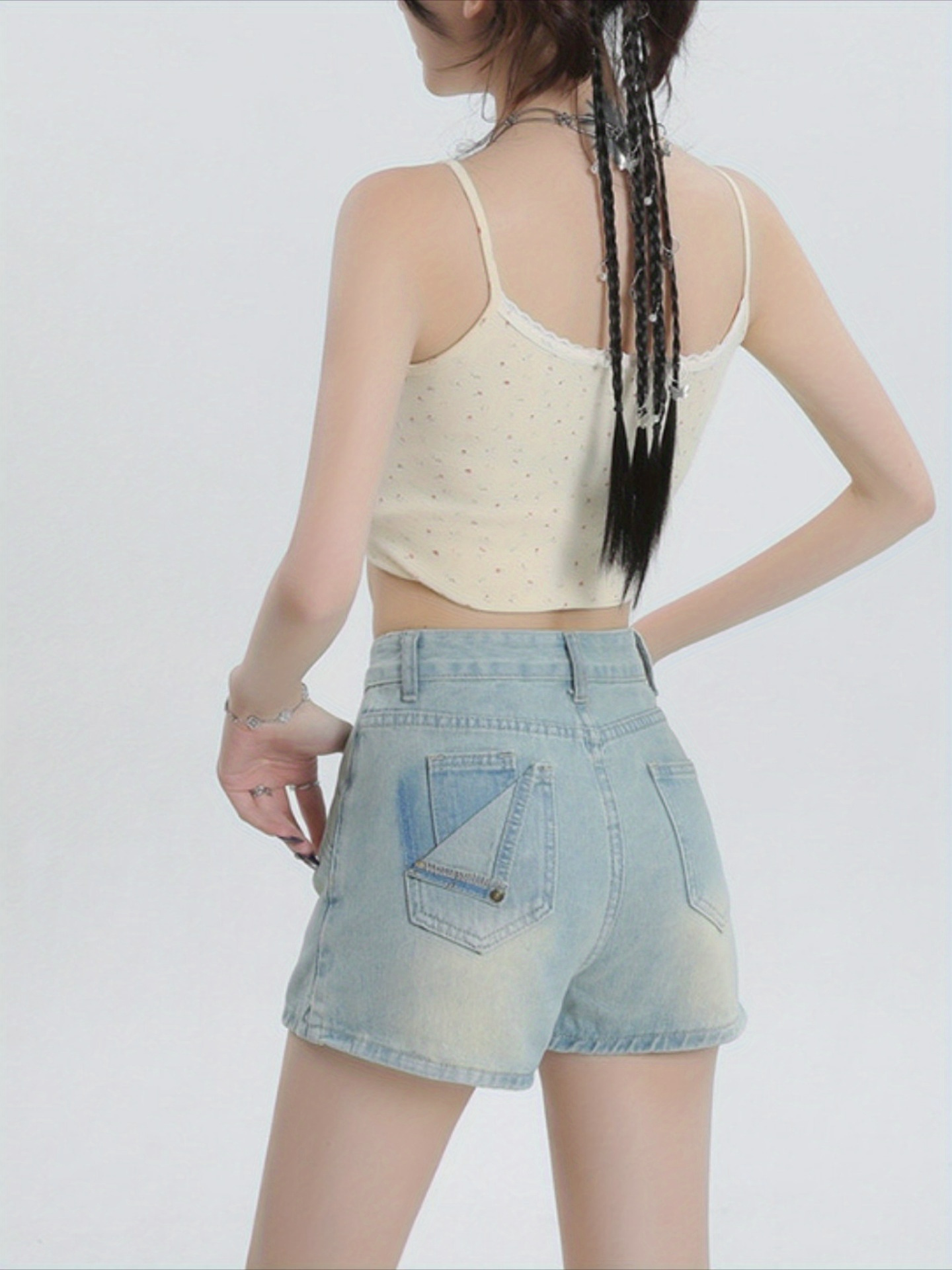 Hottie High-waisted Denim Skirt Women Design Summer Dress Small Hot Pants A- line Wrap Hip Slimming Culottes