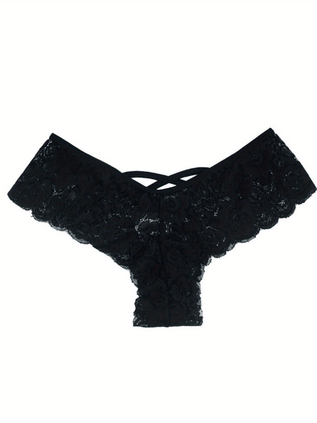 4 Pack Womens Thongs Sexy Lace Underwear Panties Seamless Lingerie Panty 4Pcs Hot Bow Lace Thongs, Comfy Breathable Intimates Panties, Women's Lingerie & Underwear