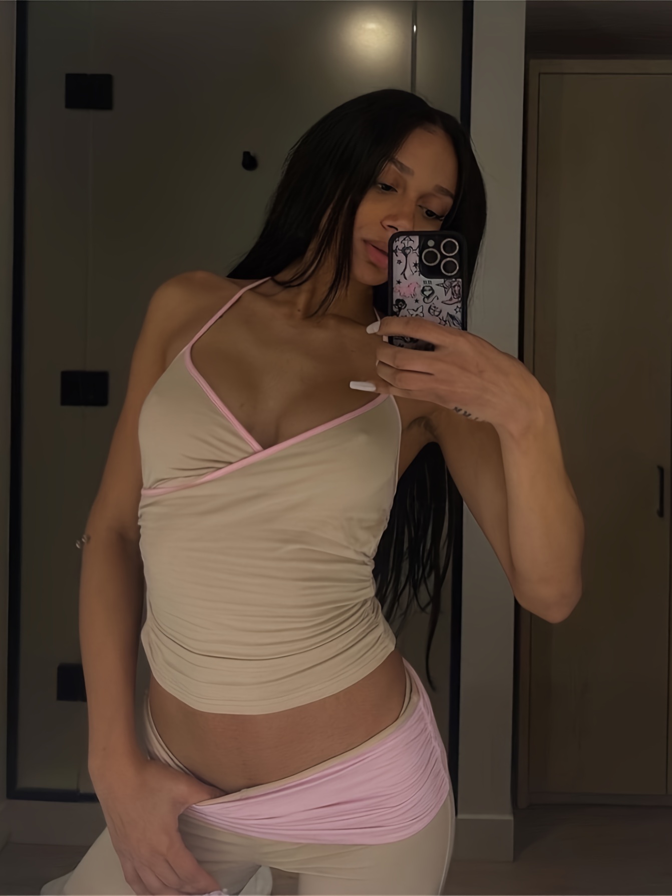 Women's 2 Piece Lounge Sets Fold Over Yoga Flare Pants Set Spaghetti Strap Y2K Tank Tops Casual Loungewear Outfits