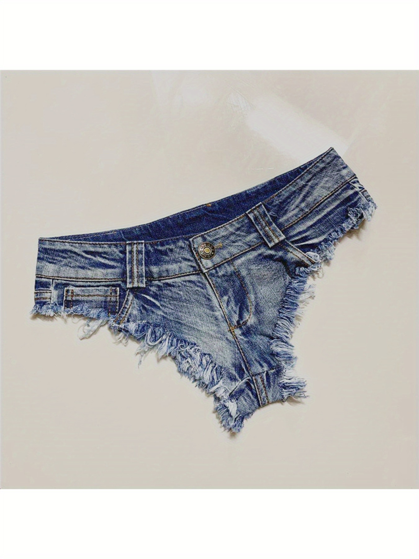 Cowboy Whiskers Edge Tight Thin Women's Pants Nightclub Pole Dance Ultra Low Waist Super Short Sexy Hot Pants